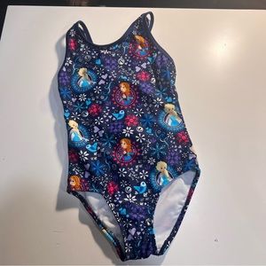 One piece toddler frozen bathing suit.